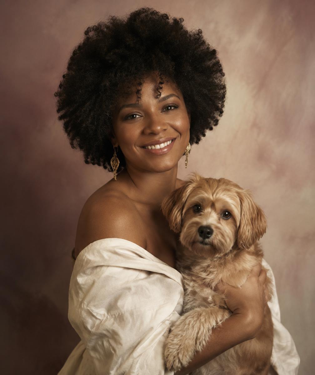 AI-generated illustrative the pet lover — dog portrait; not a participant
